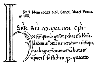 [No 7. Idem codex bibl. Sancti Marci Venet. no 153.]