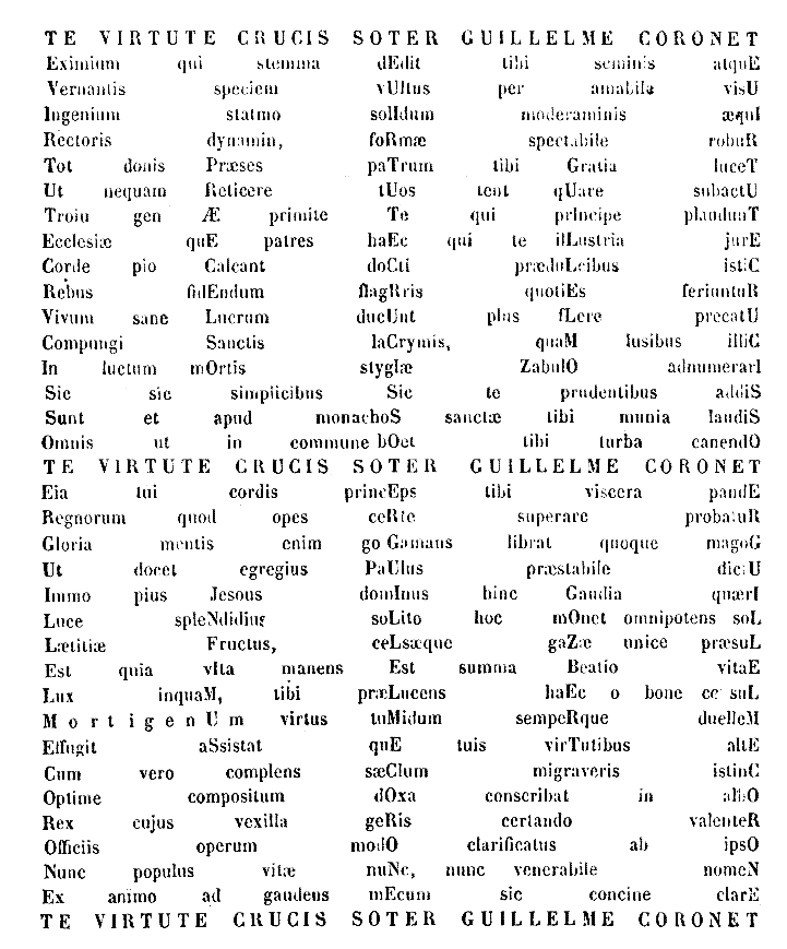 [Gosberti Carmen acrostichum]