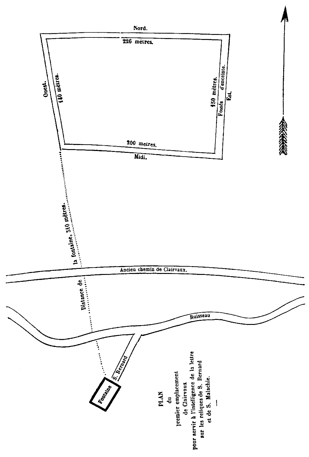 [Plan du premier emplacement de Clairvaux]